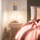 Black Wood Cylinder Pendant Light Modern Single