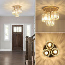 3-Light Crystal Semi-Flush Mount Ceiling Fixture | Modern Ceiling Light