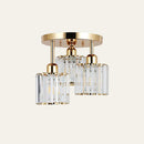 3-Light Crystal Semi-Flush Mount Ceiling Fixture | Modern Ceiling Light