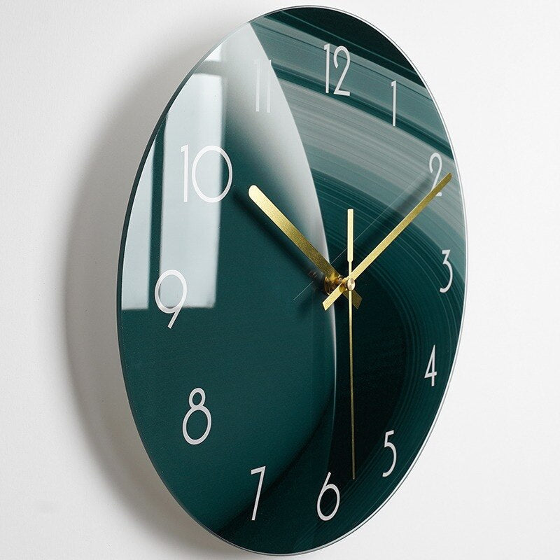 Armell Elegant Glass Wall Clock – Modern Decorative Wall Clock with Clear Glass Finish