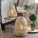 Boho Rattan Lanterns for Home Decor | Handmade Bamboo Candle Holders