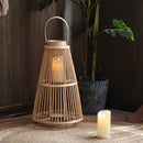 Boho Rattan Lanterns for Home Decor | Handmade Bamboo Candle Holders