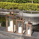 Candle Lanterns 3-Piece Set | Decorative Metal Lanterns for  Outdoor Home