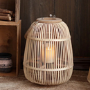 Boho Rattan Lanterns for Home Decor | Handmade Bamboo Candle Holders
