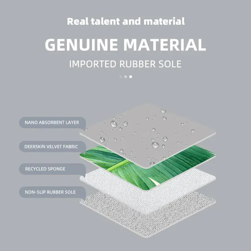 Leaf-Shaped Bath Mat • Absorbent & Anti-Slip