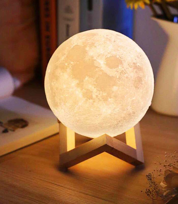 3D Moon Lamp – Realistic LED Night Light with 16 Colours & Remote Control