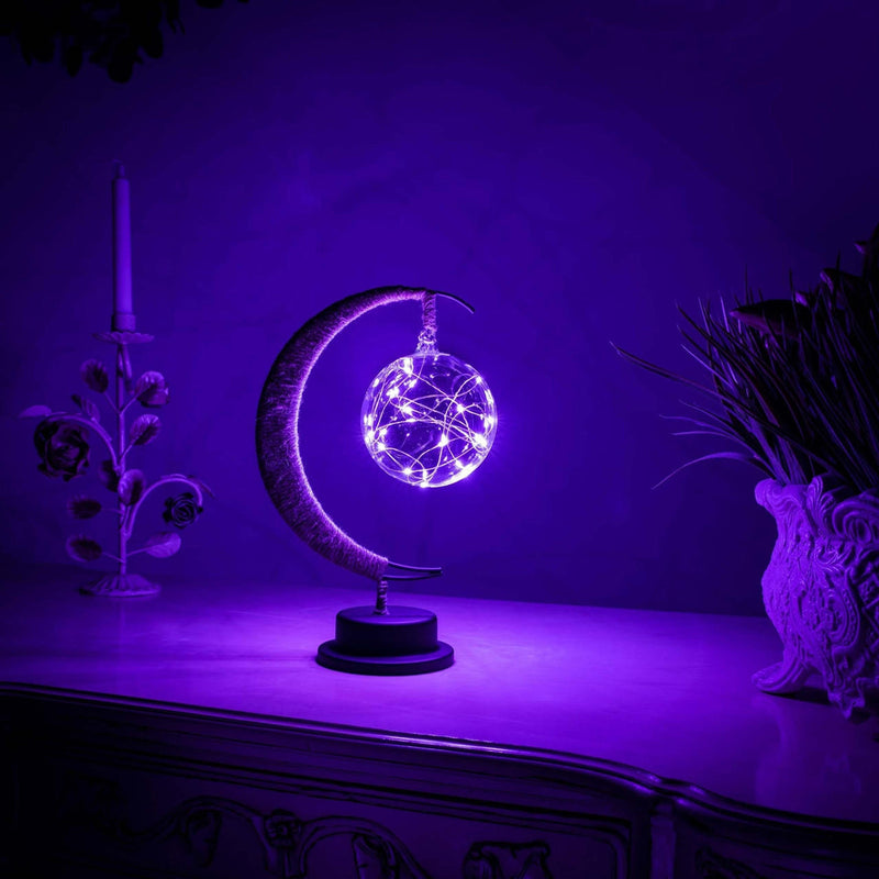 Borosilicate Glass Moon Lamp - Touch Dimmable LED Night Light for Dreamy Bedroom Decor