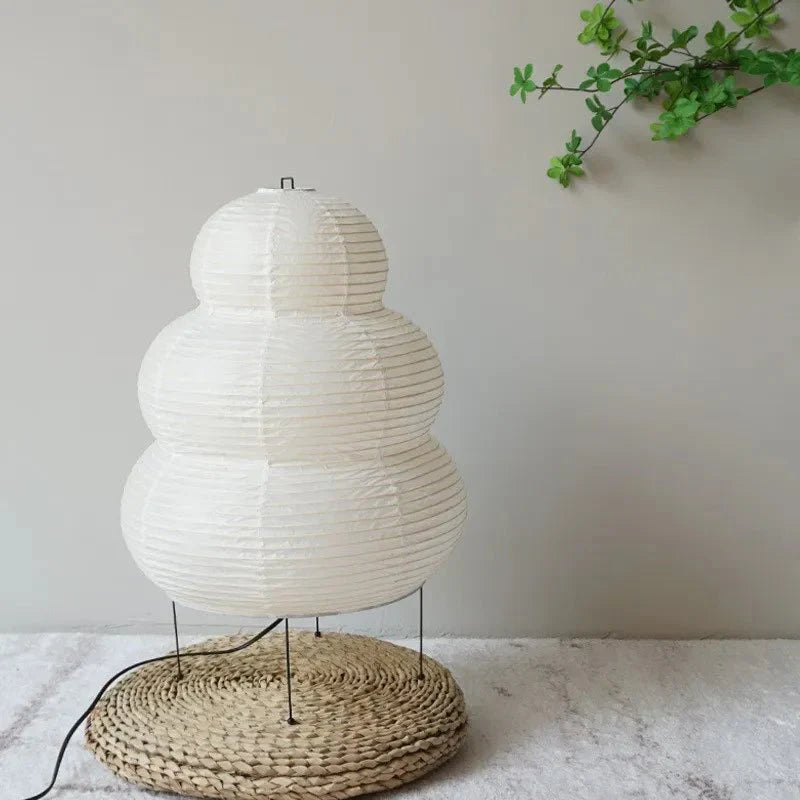 Artistic Wabi-Sabi Rice Paper Floor Lamp | Japanese-Style Minimalist Lighting